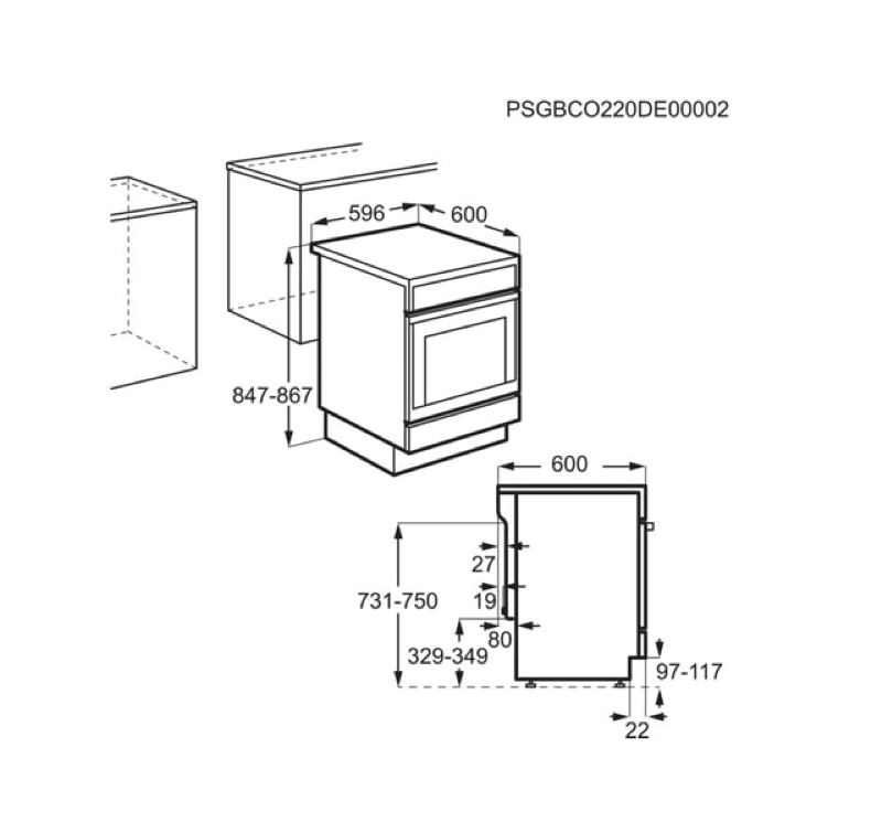 AEG CIB6490APW | Inductiefornuis | Vrijstaand | Zwart | Oven 73 liter | Pyrolyse-reiniging - Afbeelding 5