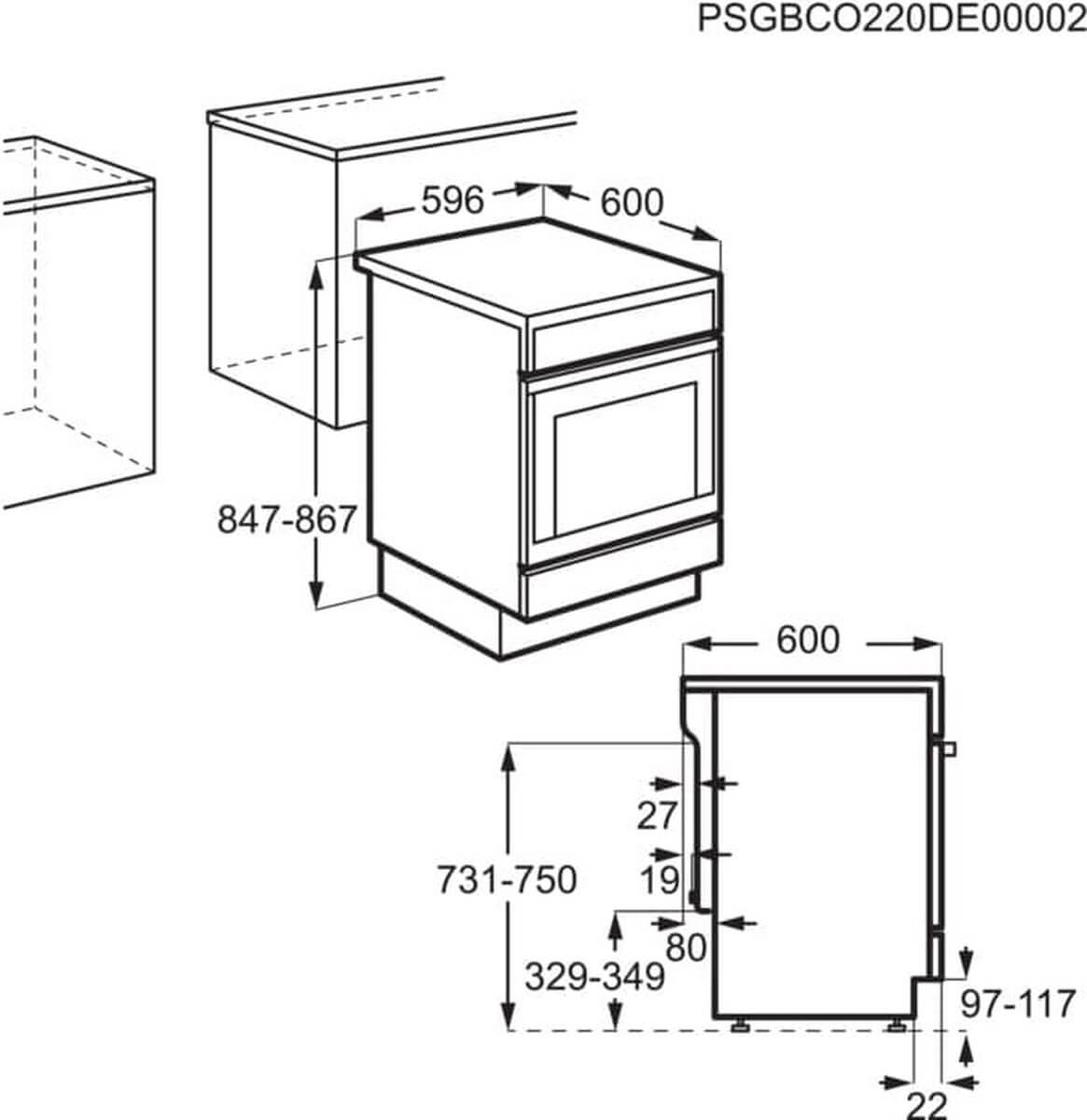 AEG Elektrische fornuis | Model CIB6470APM | 4 kookzones | 73 liter | Bridge-functie | Pyrolyse-reiniging - Afbeelding 5