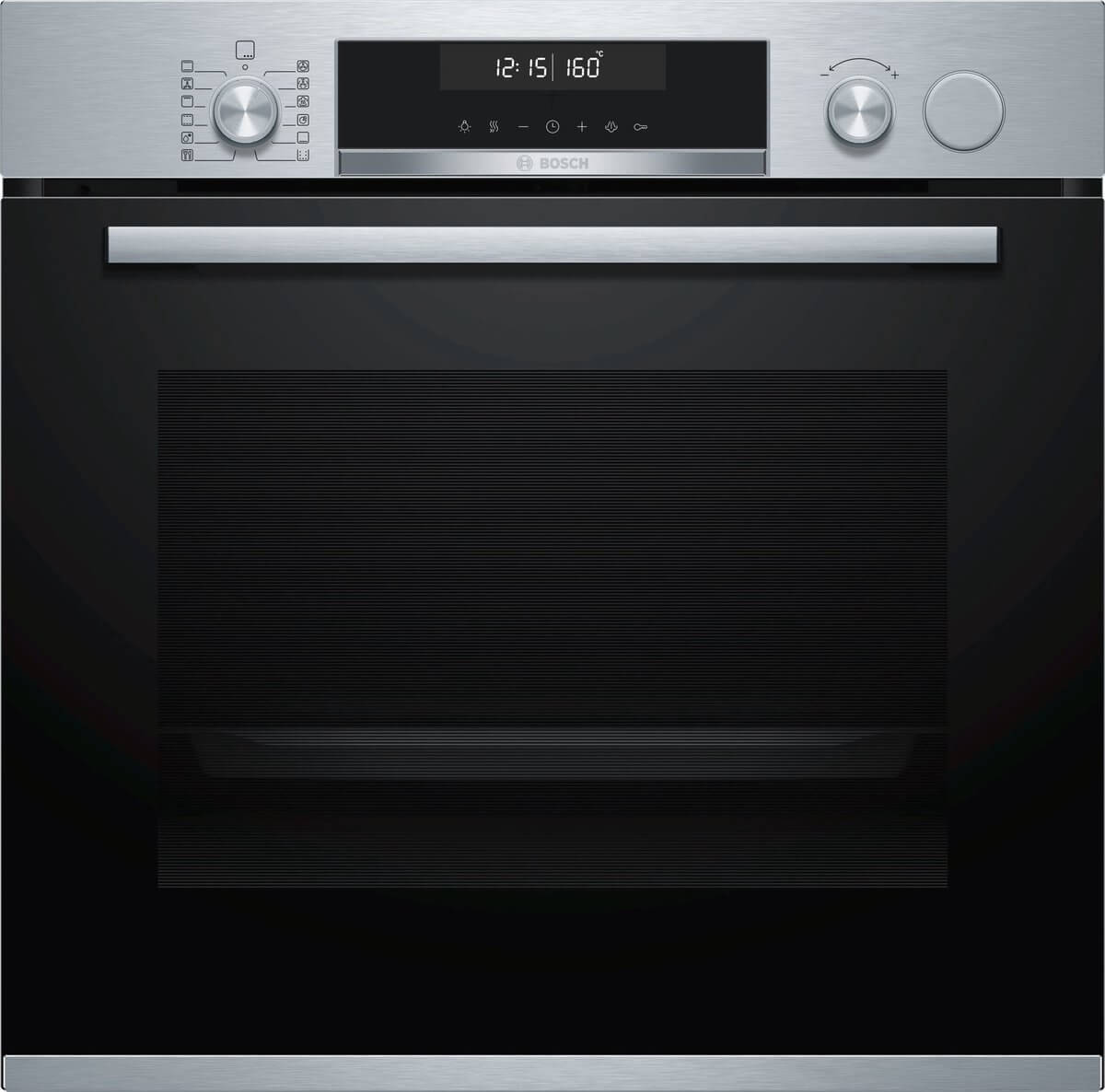 Bosch HRA518BS1 inbouwoven met RVS front, 71 liter inhoud en LED-display – strak en modern design