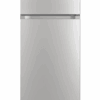 Candy CDG1S514ES koel-vriescombinatie in zilver met bovenlader vriesvak en strak, minimalistisch design – energieklasse E