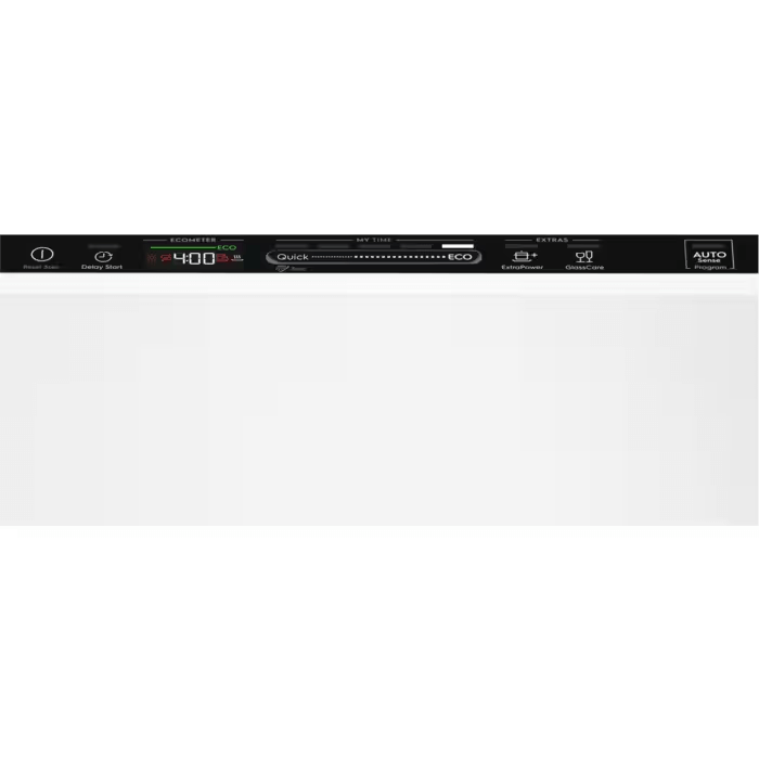 Bedieningspaneel van de Electrolux KEMC8320L inbouwvaatwasser met QuickSelect en AutoSense programma