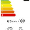 Energielabel Whirlpool W7FHS51X vaatwasser – energieklasse B, 15 couverts, 65 kWh, 41 dB