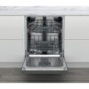 Whirlpool WB 6020 P X half-geïntegreerde vaatwasser, geopend met zicht op het interieur en sproeiarmen
