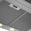 Onderzijde van de Beko afzuigkap met metalen vetfilters en LED-verlichting, close-up