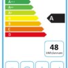 Energielabel van de Beko BHCB 63640 BH afzuigkap met klasse A en geluidsniveau van 66 dB
