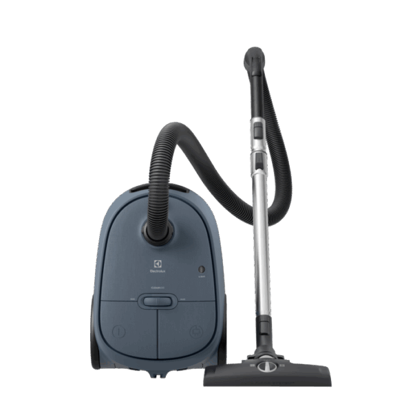 Electrolux EB61C2DBP zakstofzuiger – frontaanzicht met gemonteerde telescoopbuis en zuigmond