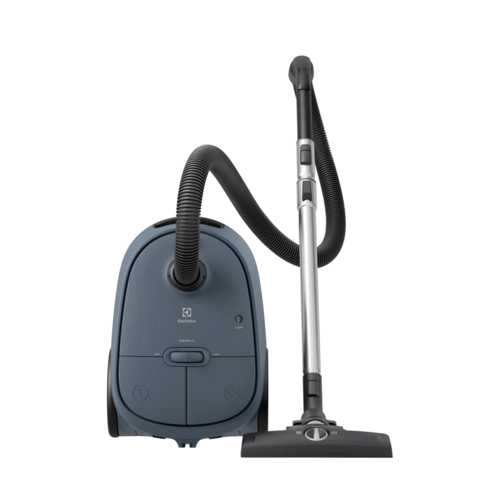 Electrolux EB61C2DBP zakstofzuiger – frontaanzicht met gemonteerde telescoopbuis en zuigmond