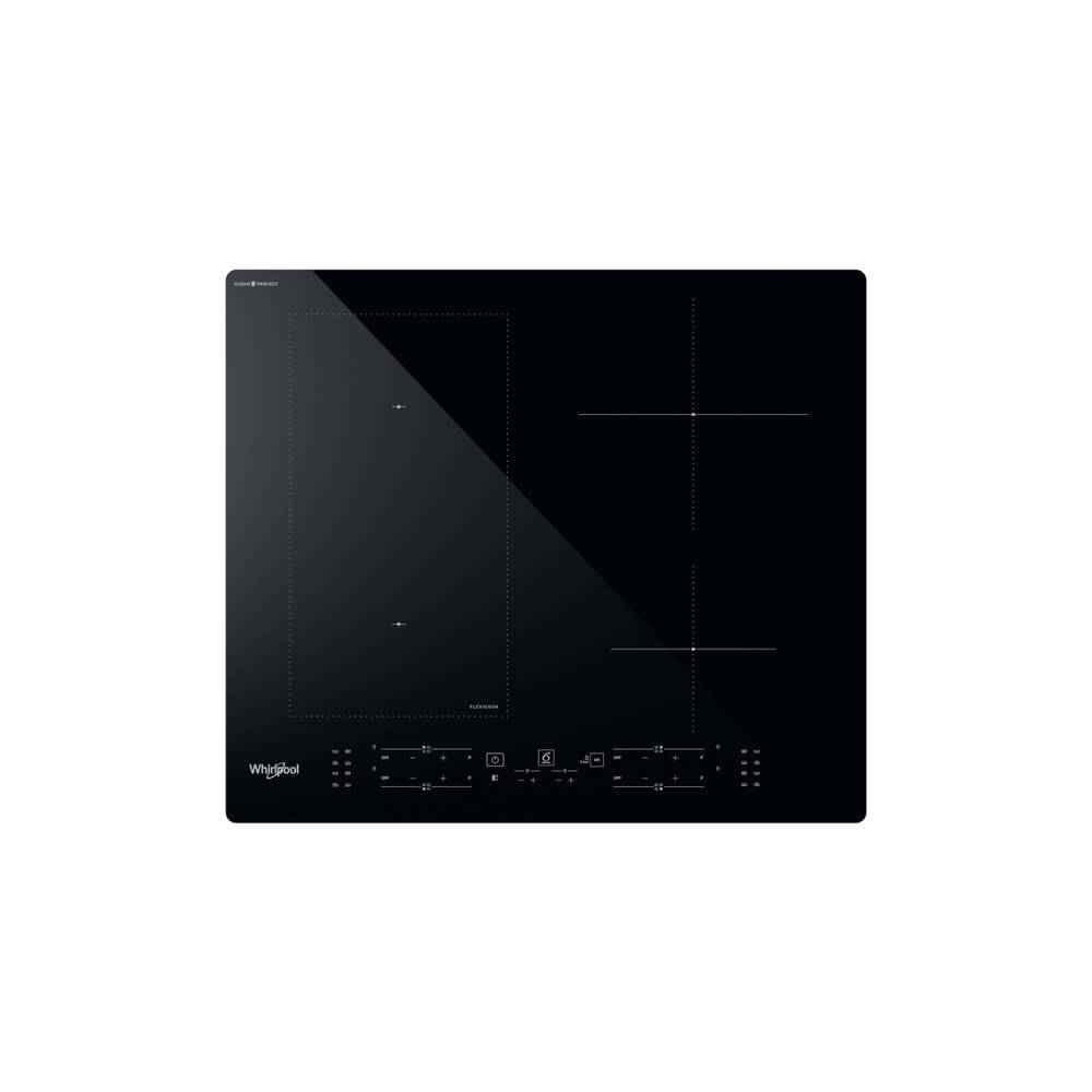 Whirlpool WLB4060CPNE inductiekookplaat met 4 kookzones, FlexiCook-zone en zwarte afwerking