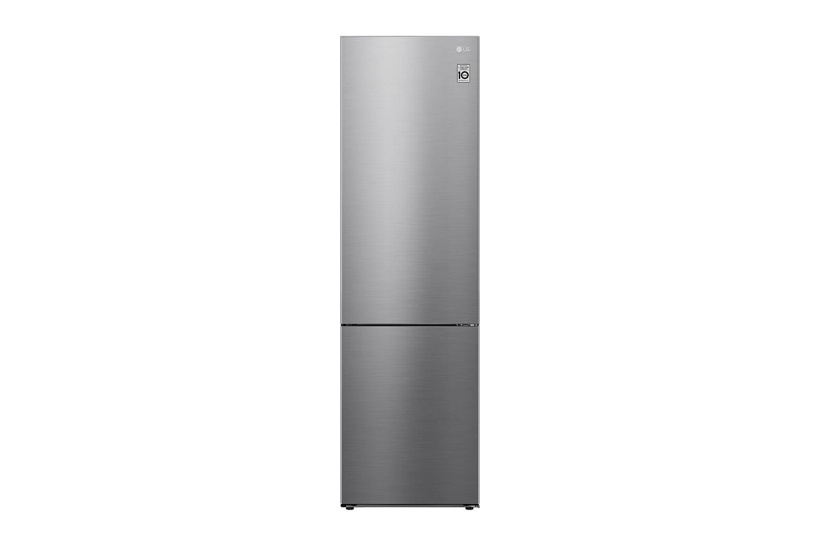 Vrijstaande LG GBP62PZNAC koel-vriescombinatie in edelstaal design