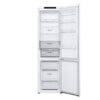 LG GBV3200DSW koelkast volledig open, met lege schappen en vriesladen
