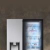 LG GSXE90MBAD koelkast in inox design met InstaView en verlichte schappen in moderne keuken
