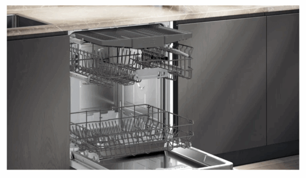 Lave-vaisselle Siemens SN616X01EF ouvert avec agencement flexible et tiroir à couverts