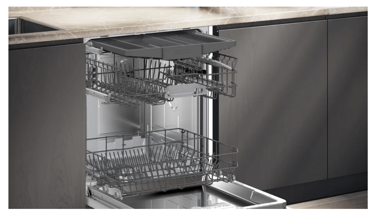 Lave-vaisselle Siemens SN616X01EF ouvert avec agencement flexible et tiroir à couverts