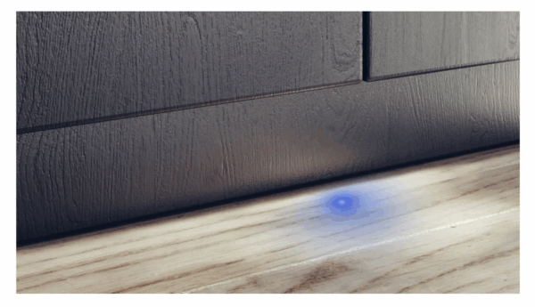 Projection InfoLight sur le sol pendant l'utilisation du lave-vaisselle Siemens SN616X01EF